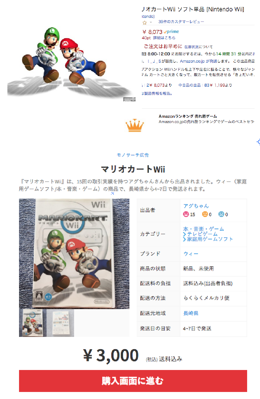 電脳せどり 利益商品 Wii